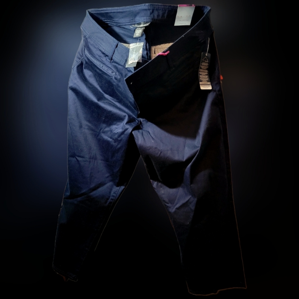 Lane Bryant Genius Fit Jeans Crop Pants Navy Blue Size 18 NWT